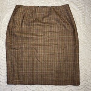 CLOSING SALE Kate Hill Petite Plaid Pencil Skirt